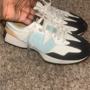 New Balance Men's Athletic Shoes - White, Black, Light Blue, Tan